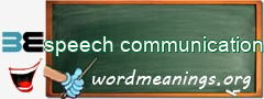 WordMeaning blackboard for speech communication